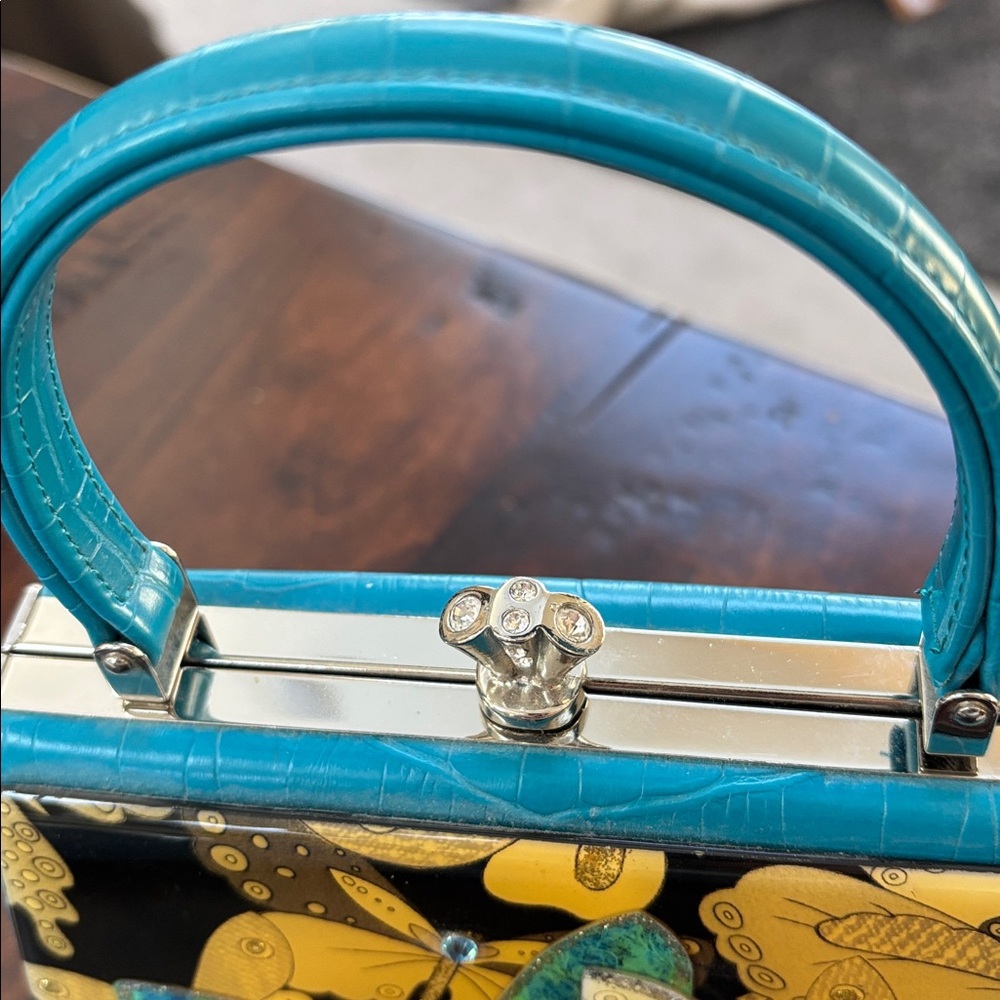 Debbie Brooks Butterfly Croc embossed mini bag - Picture 3 of 7